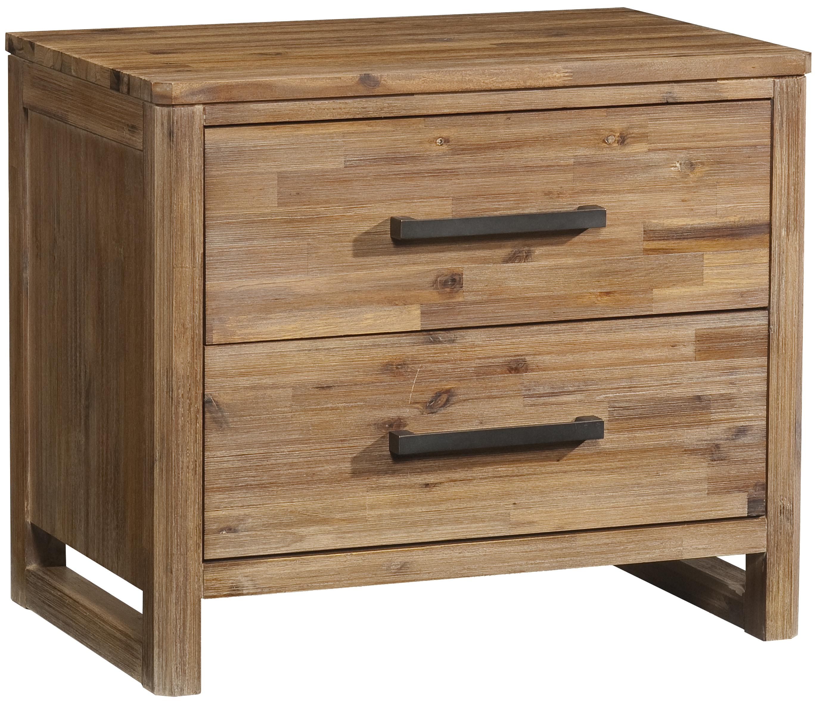 Cresent Fine Furniture Waverly TwoDrawer Modern Rustic Nightstand with